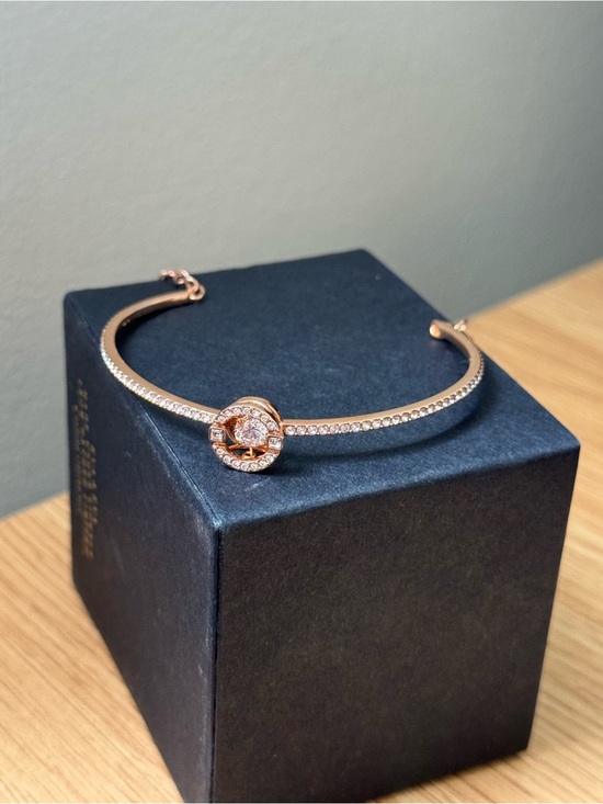 Swarovski Jewelry - Swarovski Rose Gold Crystal Pavé Circle Cuff Bracelet